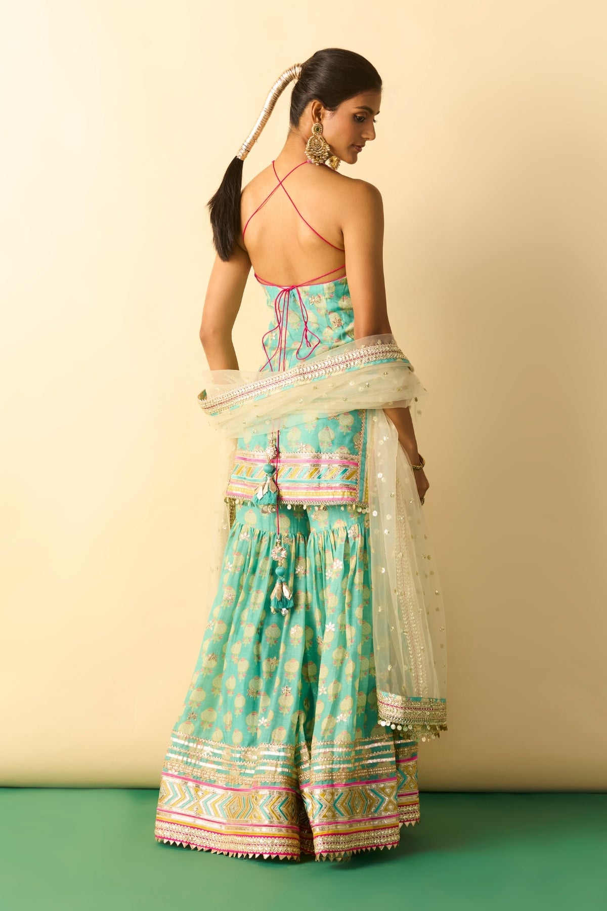 Dwisha Halter Sharara Set