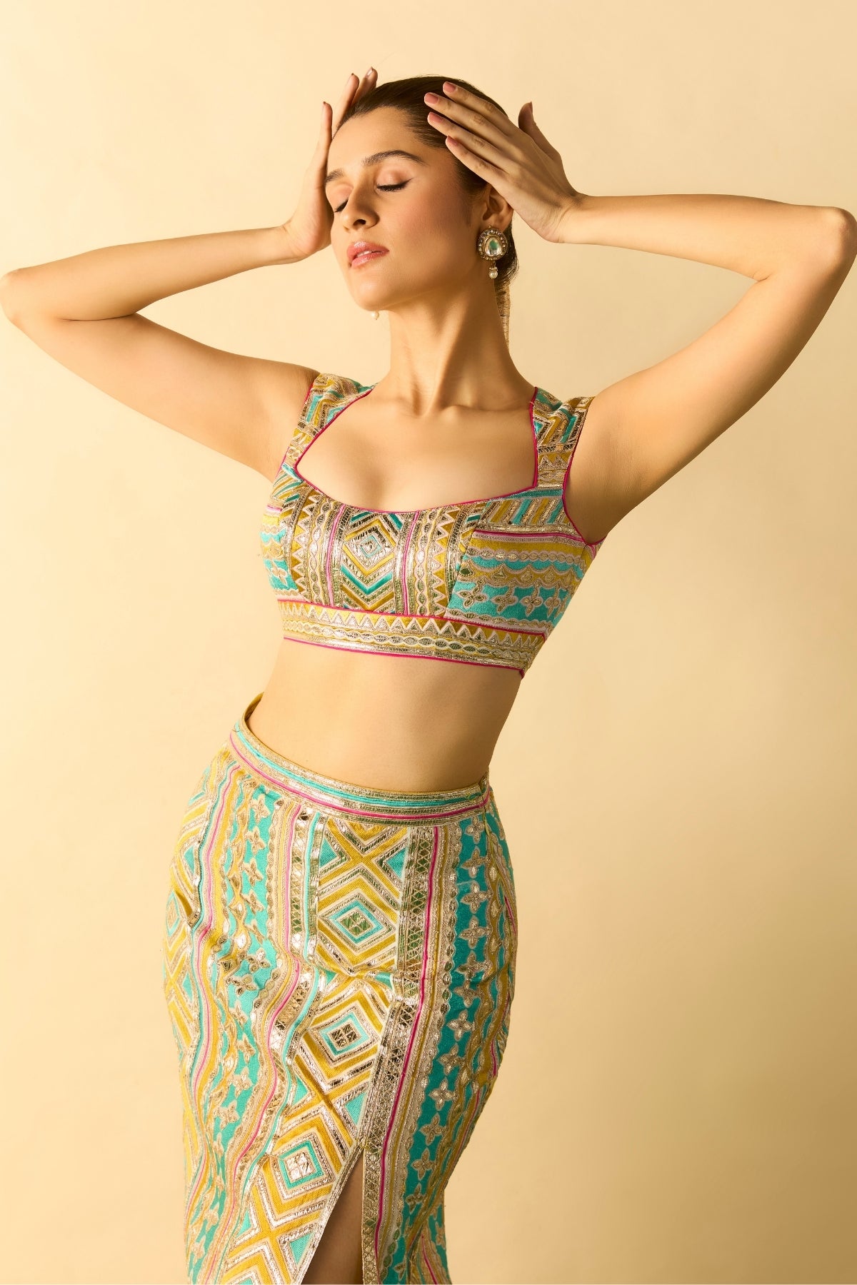 kashvi slit skirt set