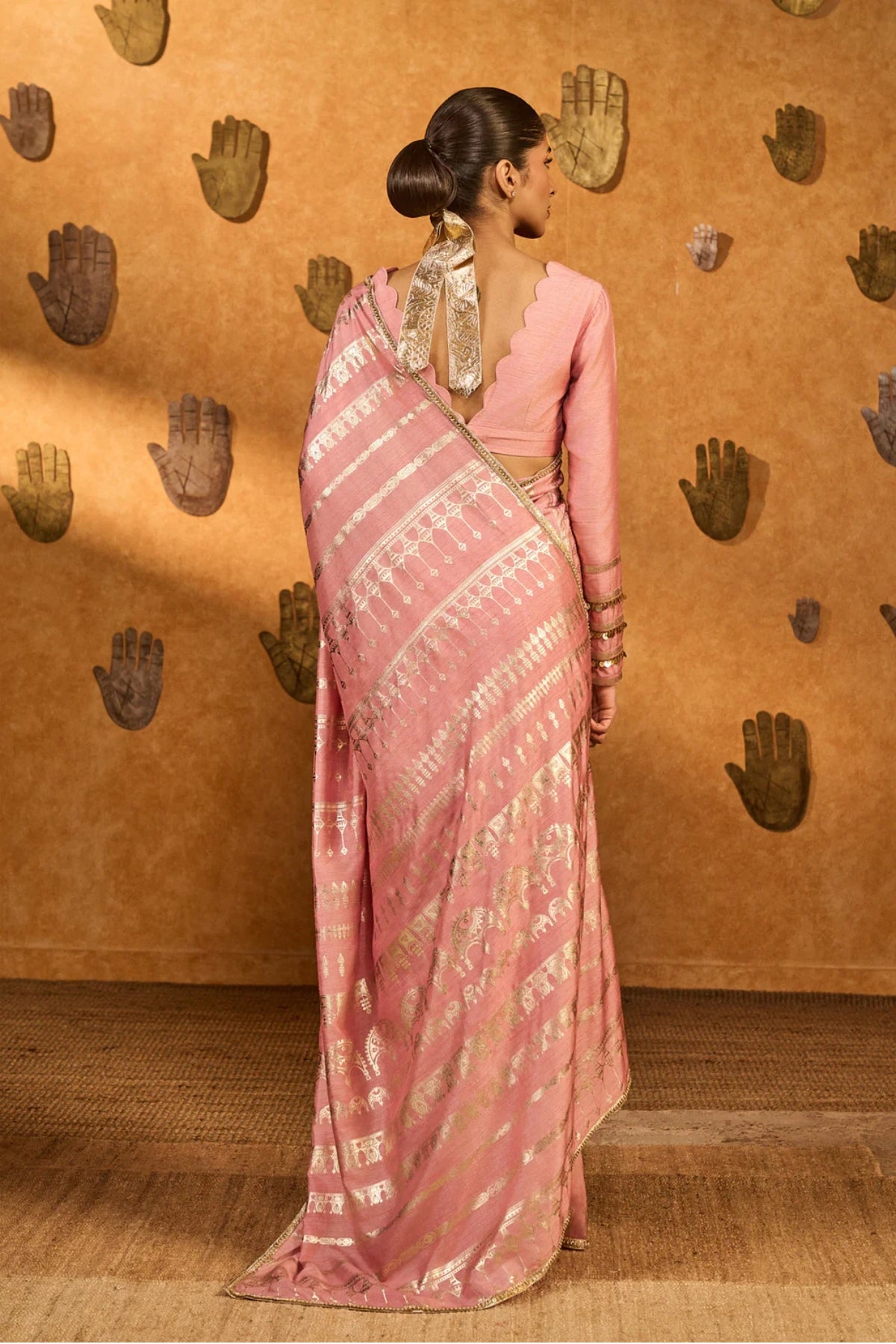 Champagne Midas Touch Saree