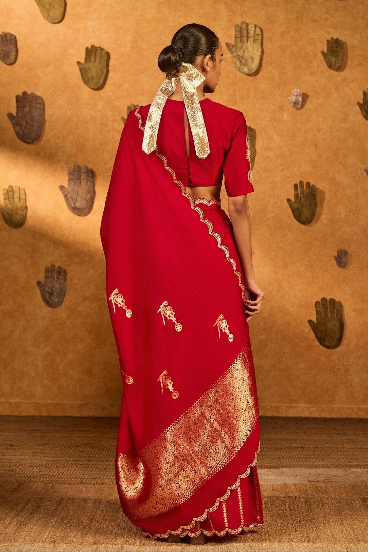 Red Bird Tales Saree