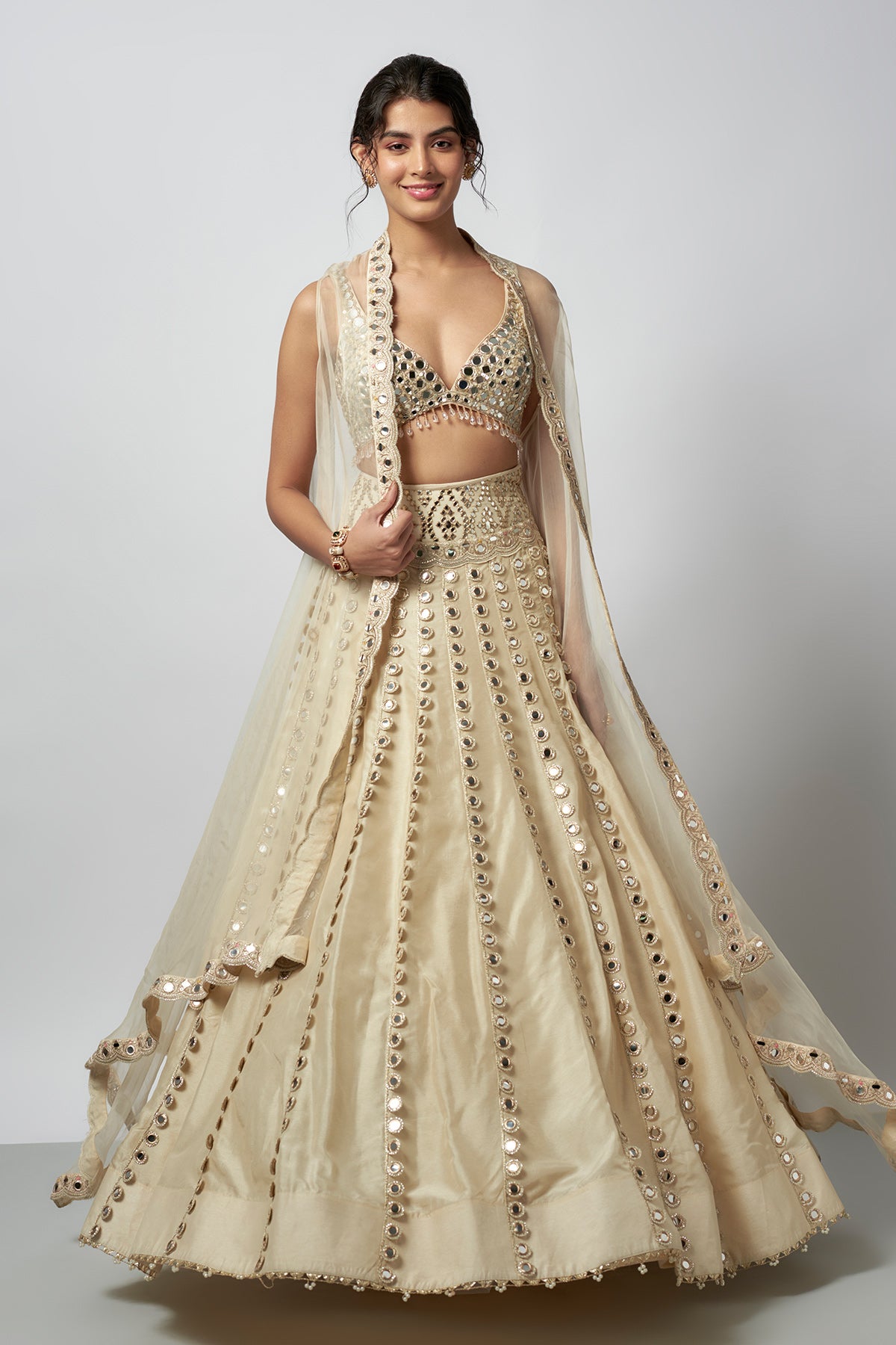 Nargis Fakri in Shravani Lehenga Set