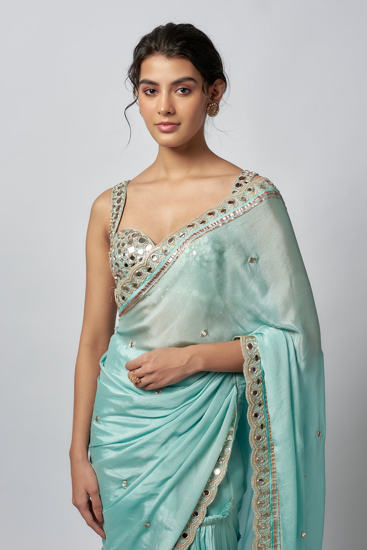 Nisha Aggarwal in Anusha Saree Set