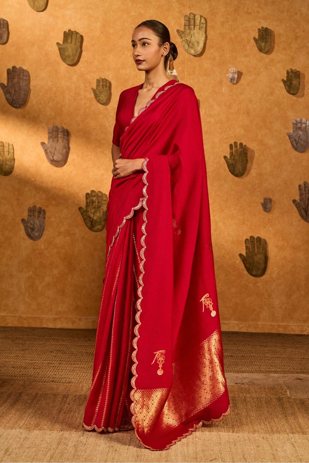 Red Bird Tales Saree