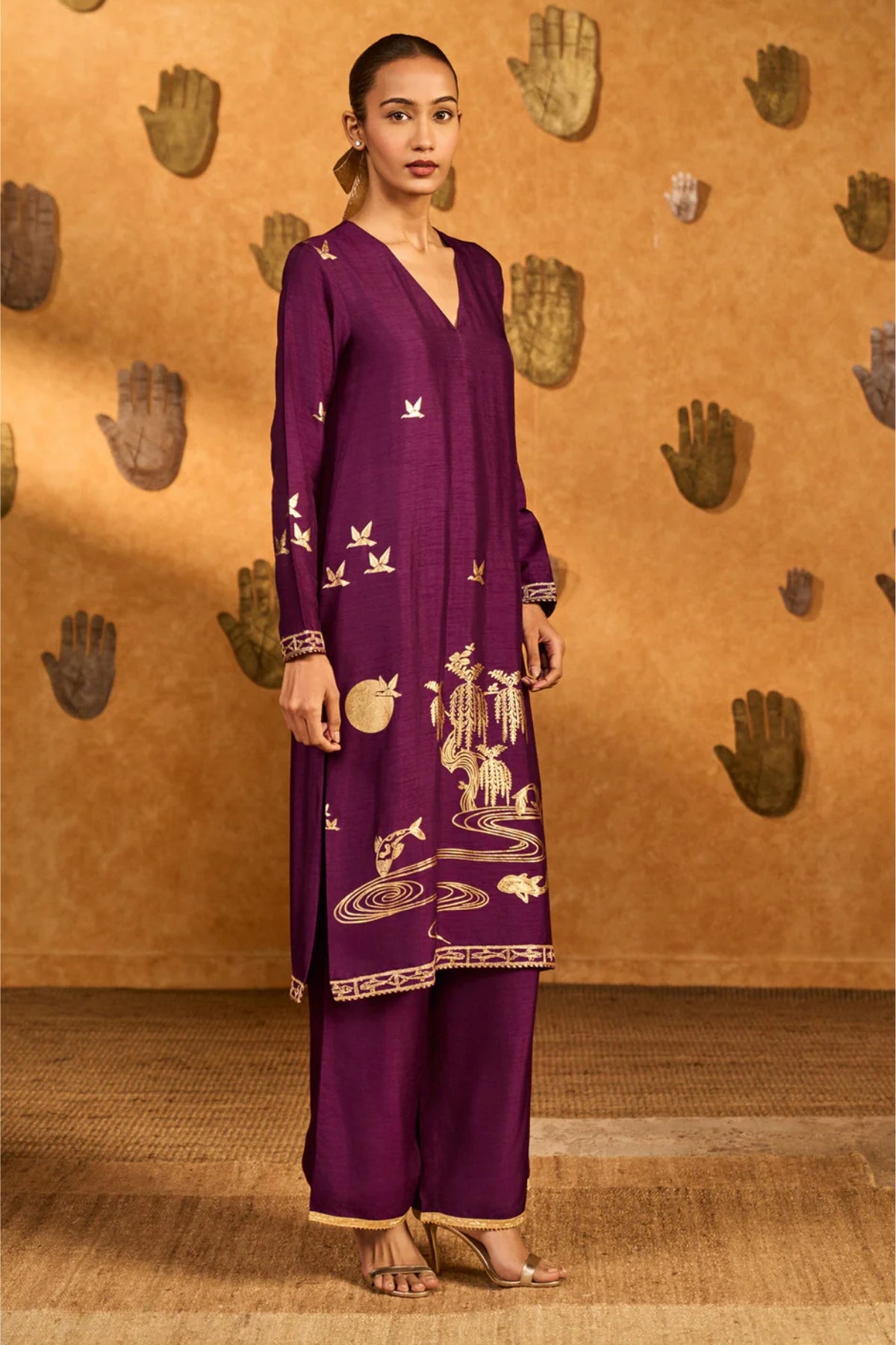Berry Still Water Bloom Kurta Set