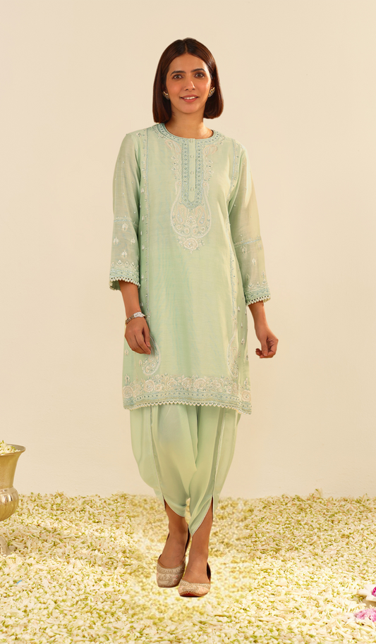 Zahra - Short Kurta With Dhoti