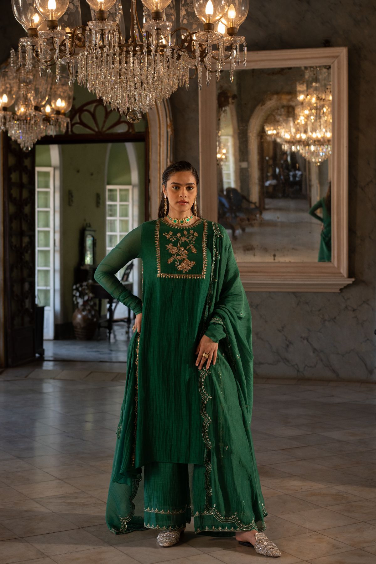 Emerald Green Kurta Set