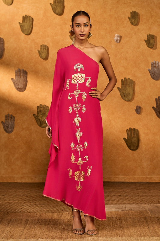 Raspberry Wishdrop Kaftan