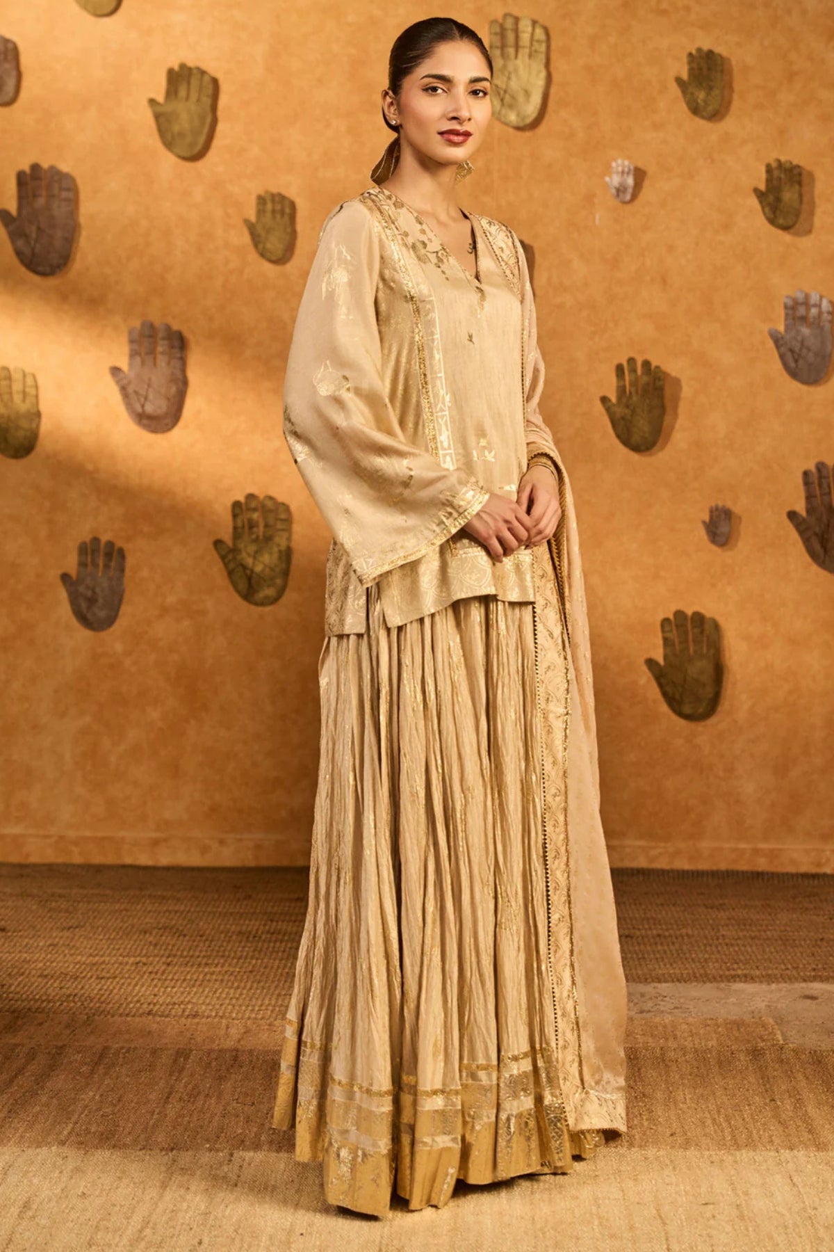 Oatmeal Crane Dawn Skirt Set