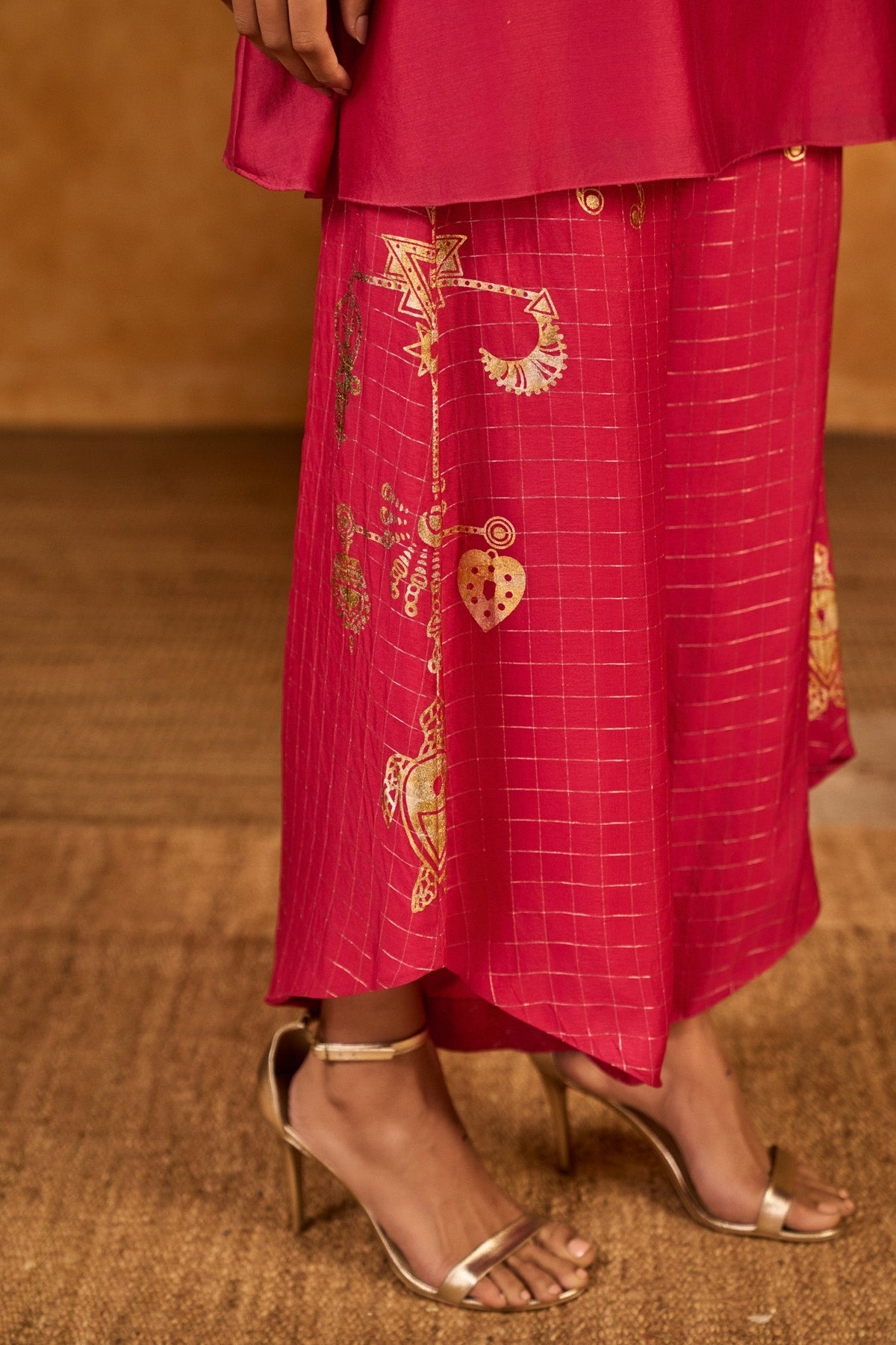 Raspberry Winddrop Kurta Set
