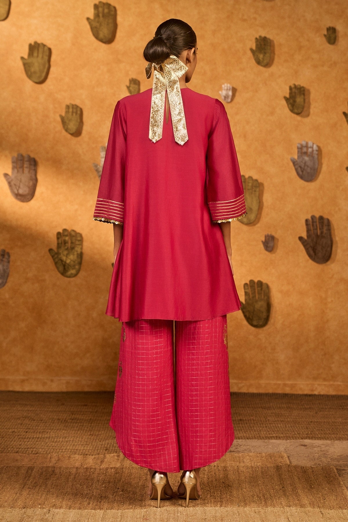 Raspberry Winddrop Kurta Set