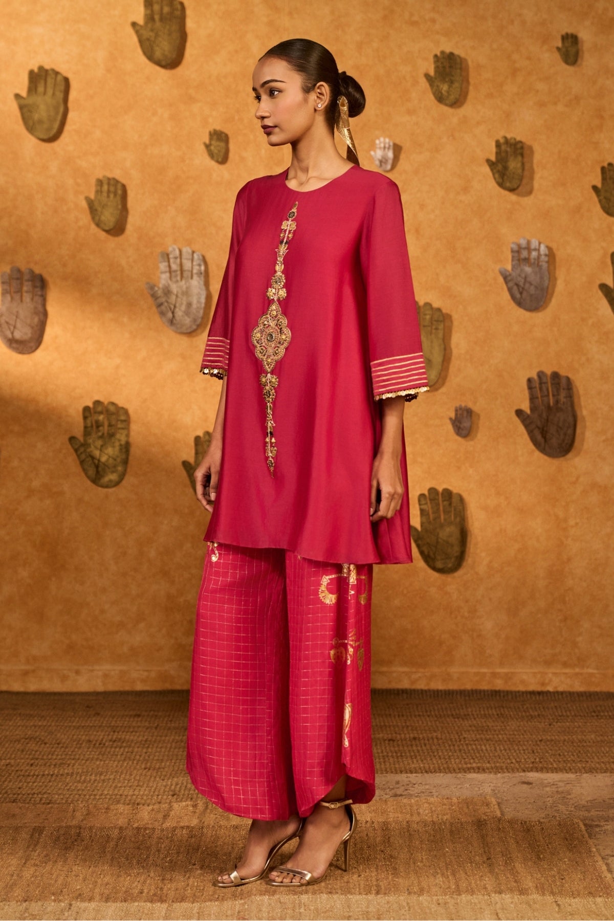 Raspberry Winddrop Kurta Set