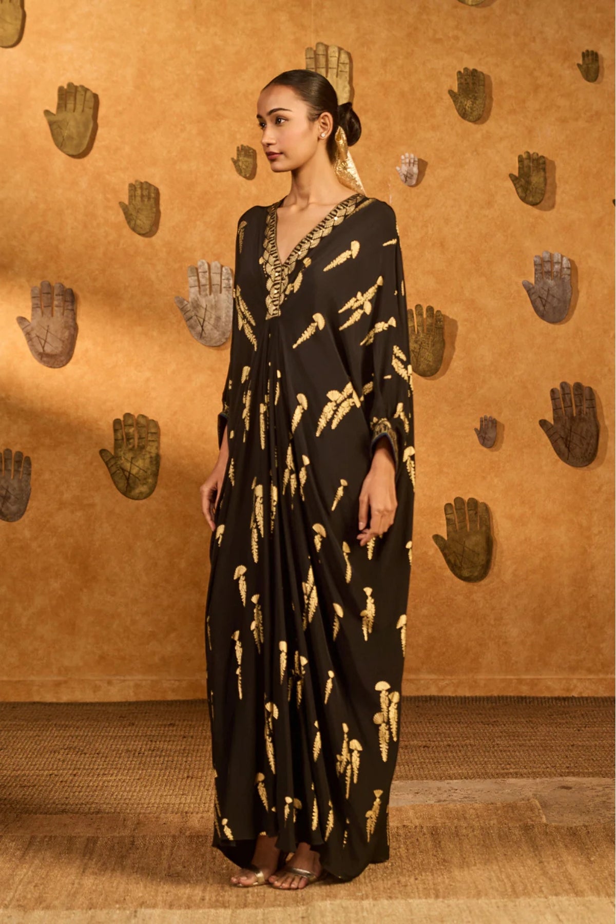 Black Cherry Vine Kaftan