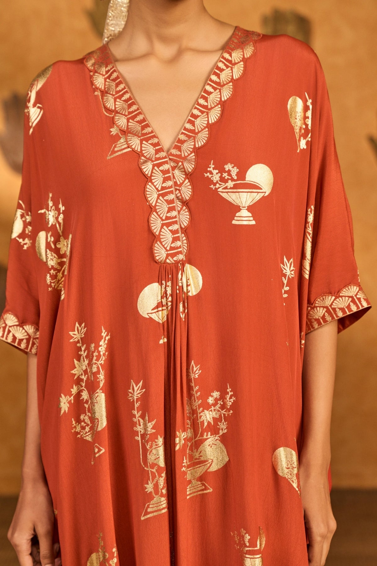 Rust Moon Garden Kurta Set