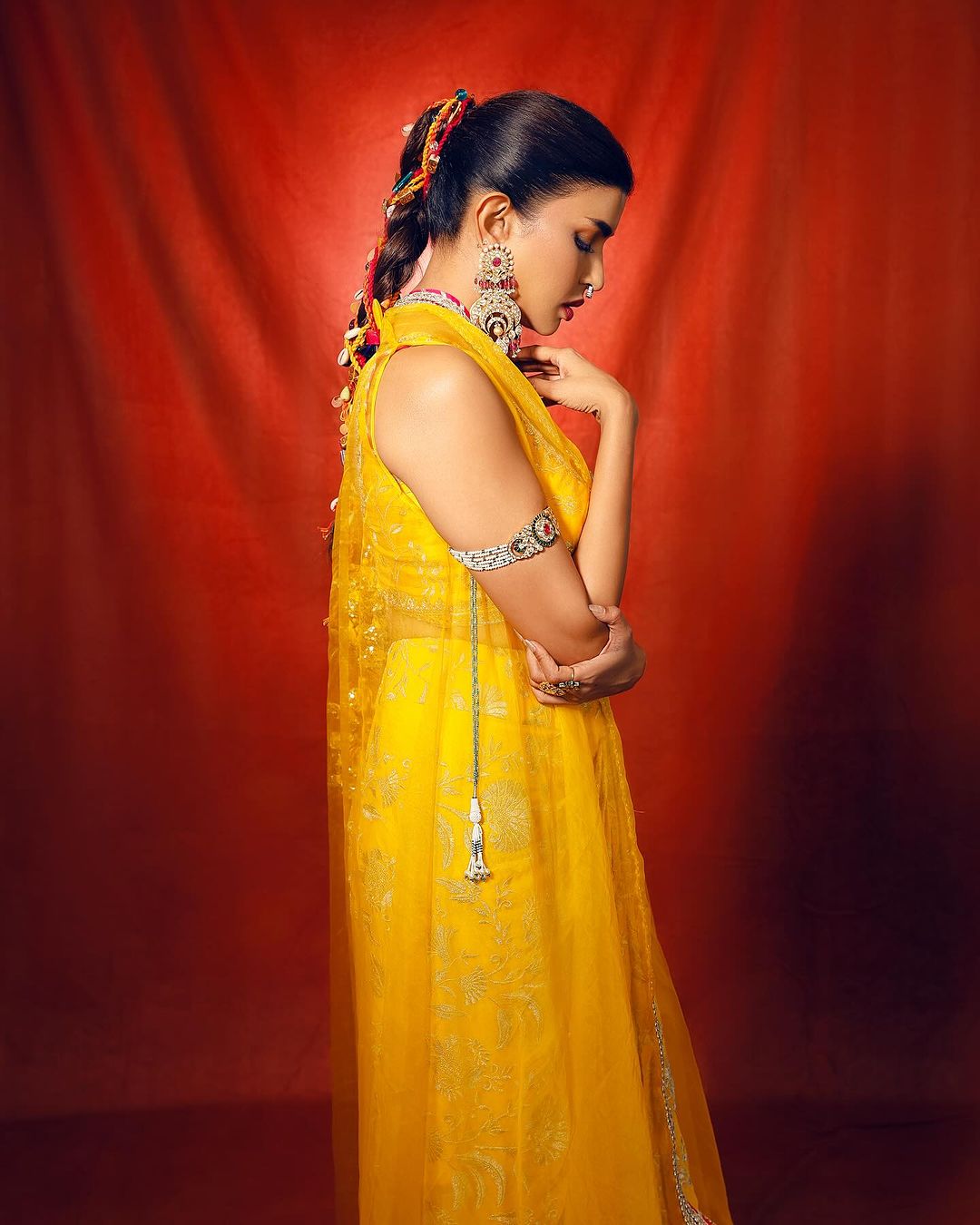 Lakshmi Manchu in Golconda Alia Wrap skirt set