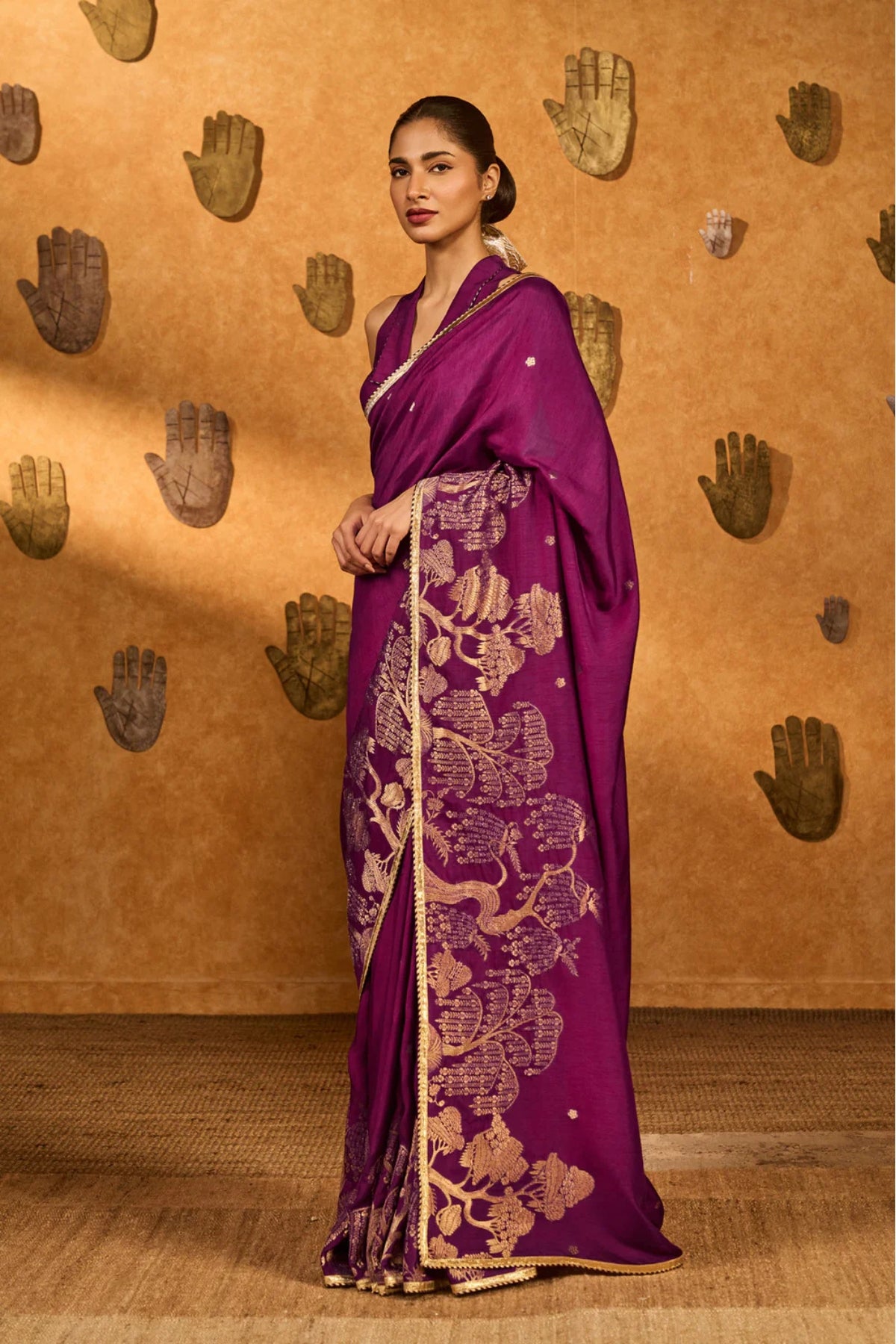 Berry Wine Zen Saree