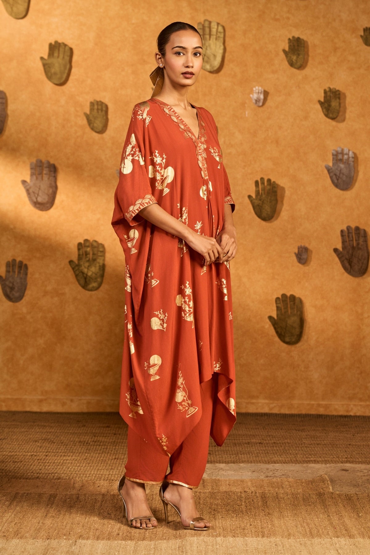 Rust Moon Garden Kurta Set