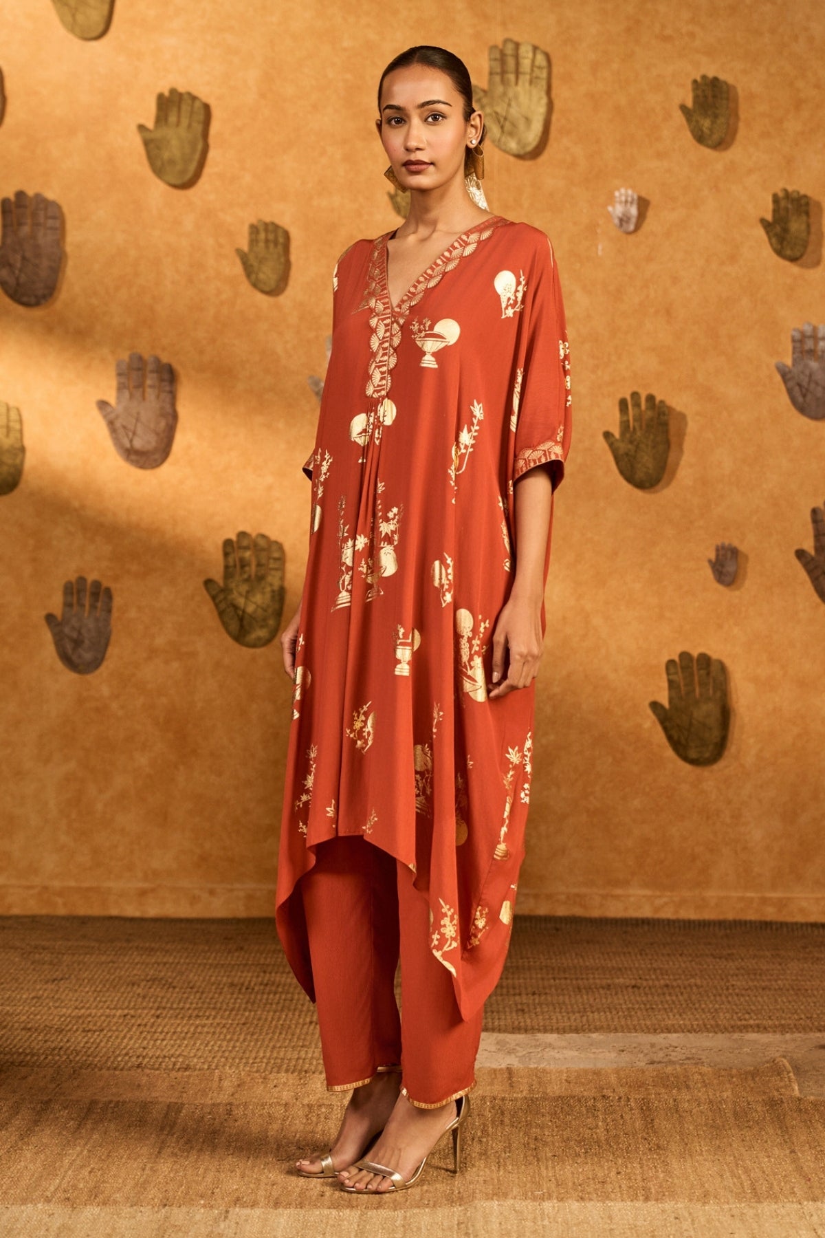 Rust Moon Garden Kurta Set
