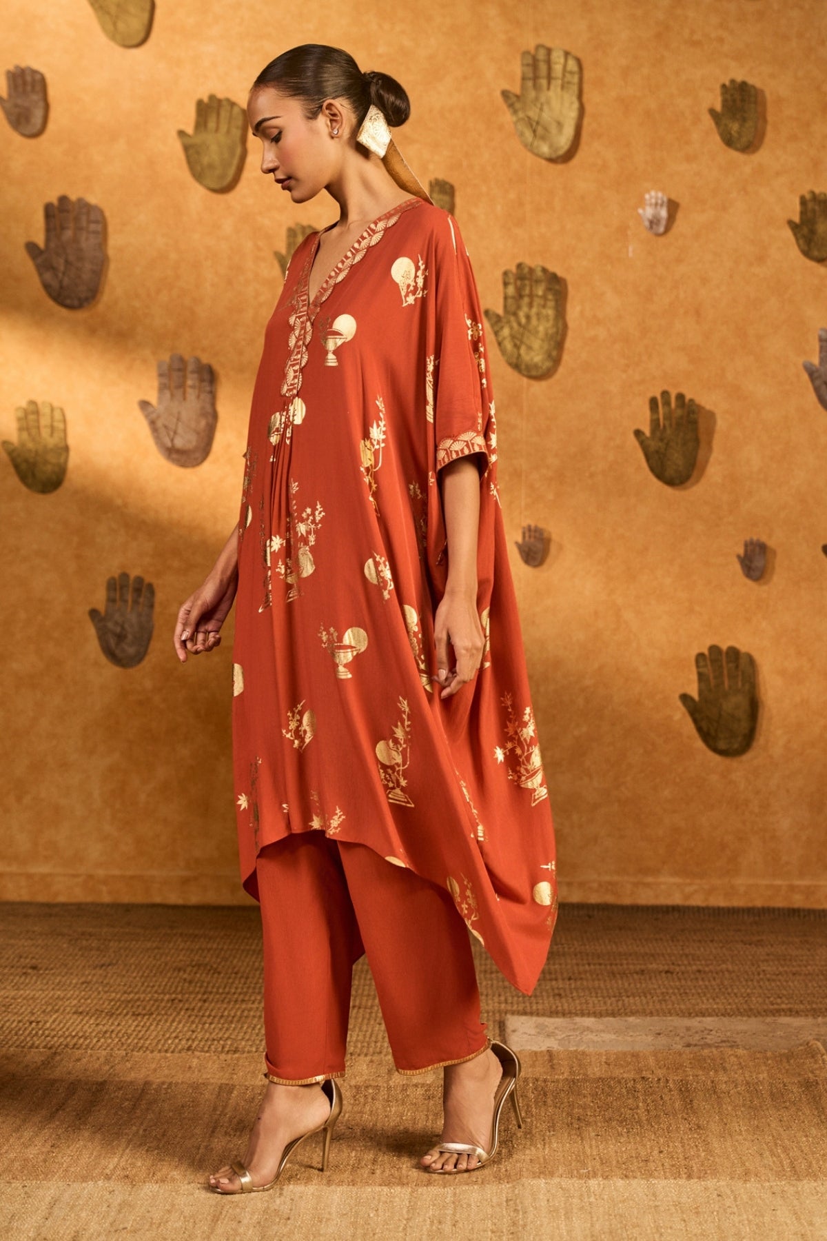 Rust Moon Garden Kurta Set