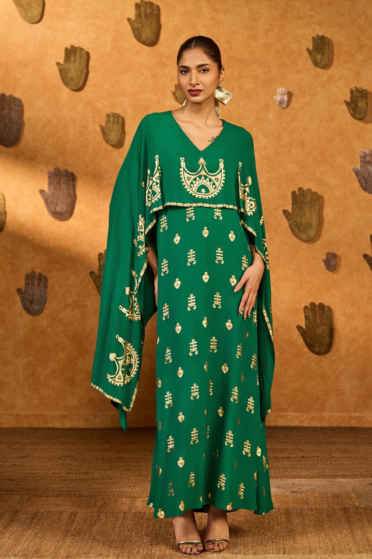Green Lunar Crown Kaftan