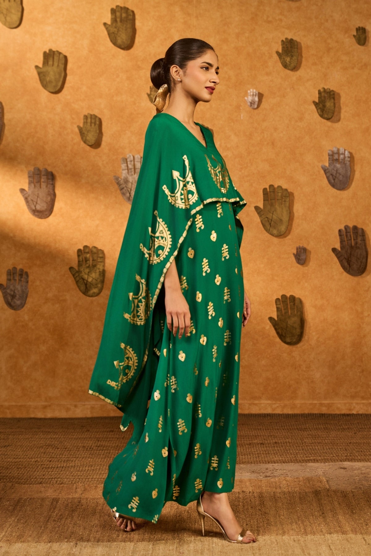 Green Lunar Crown Kaftan