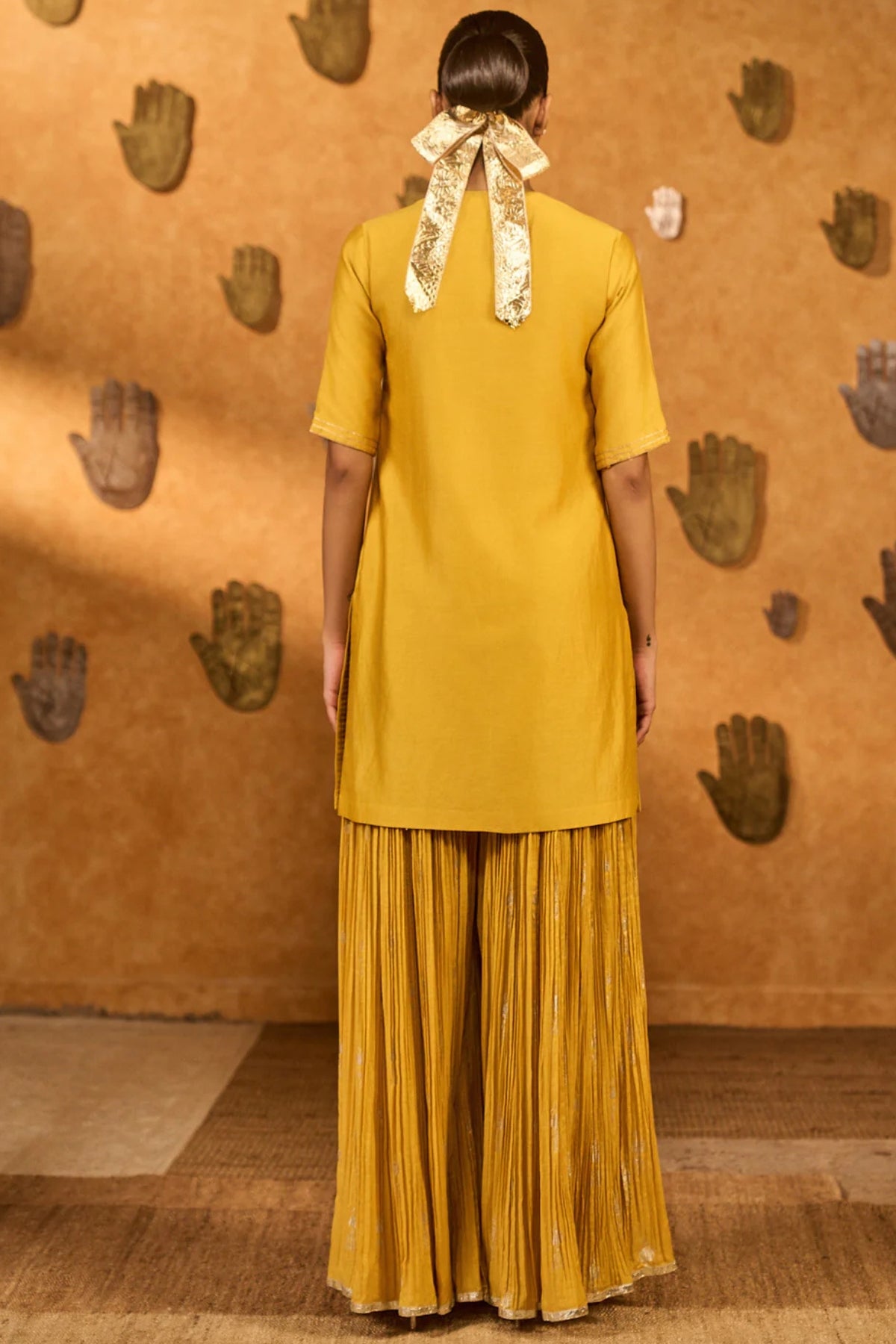 Spiced Ochre Gilded Kettle Kurta Set