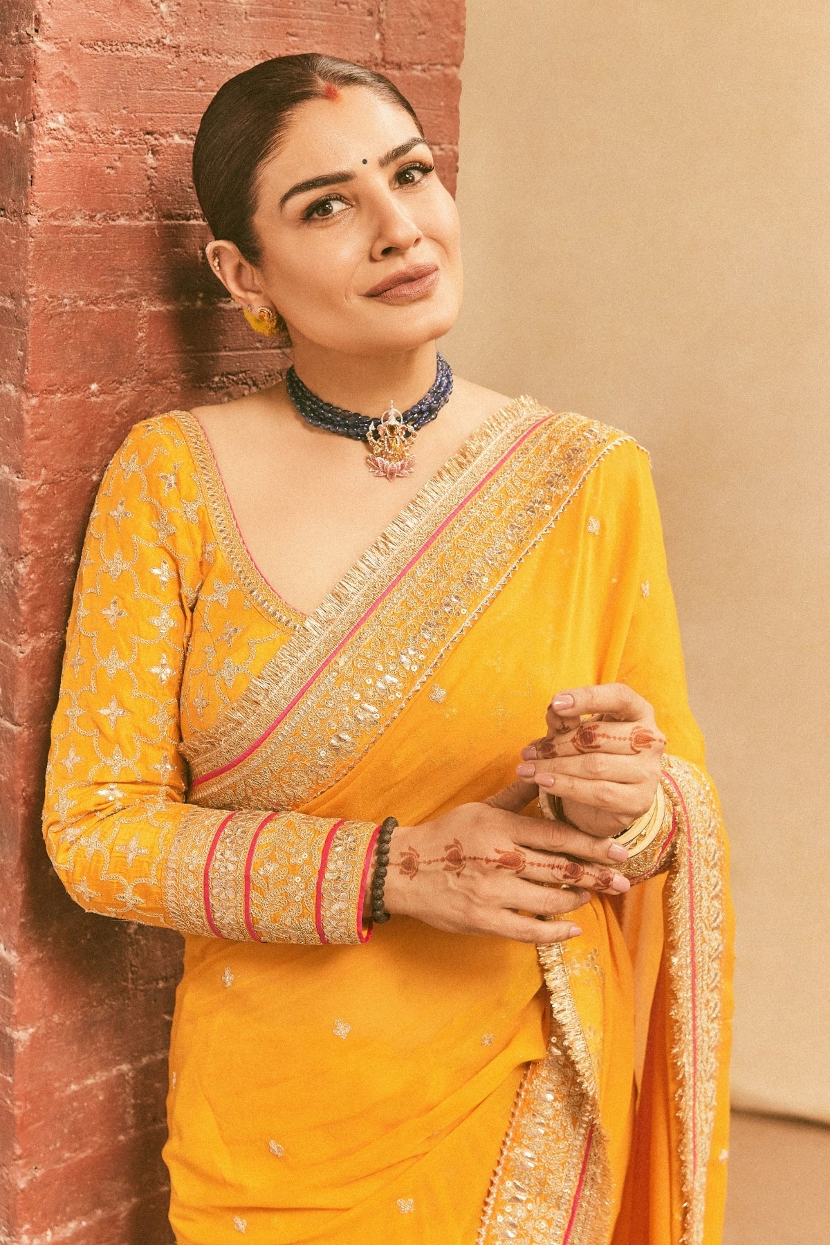 Raveena Tandon in Dilruba Saree Set