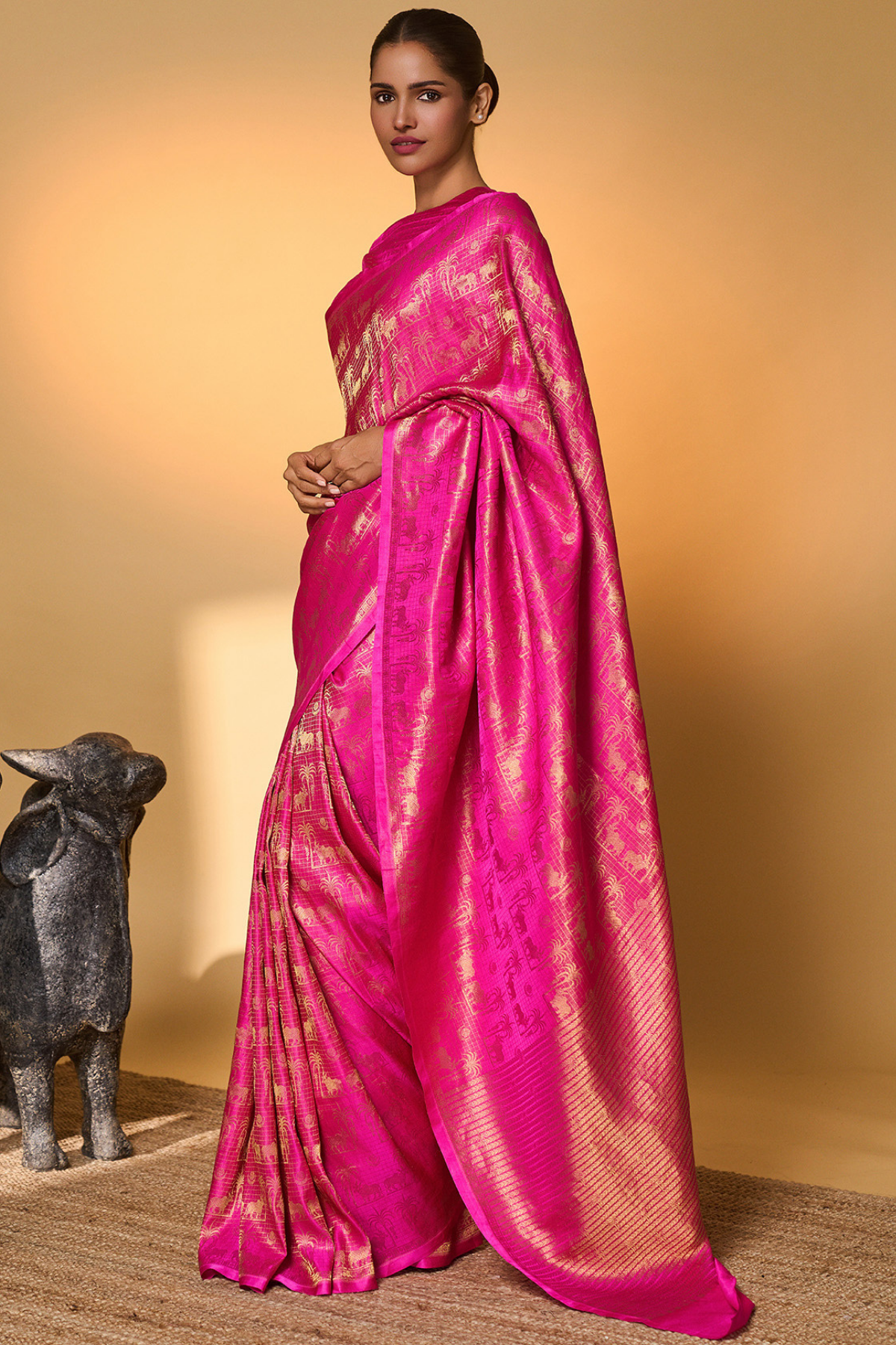 Rani Chaand Chaukor Saree