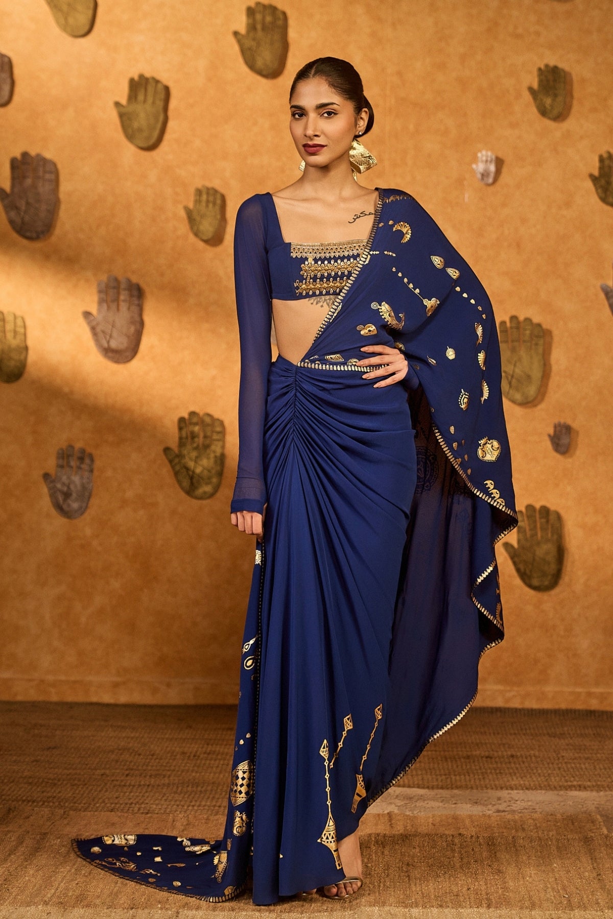 Saphire Folkstone Draped Saree