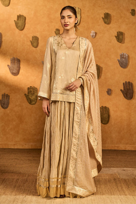 Oatmeal Crane Dawn Skirt Set