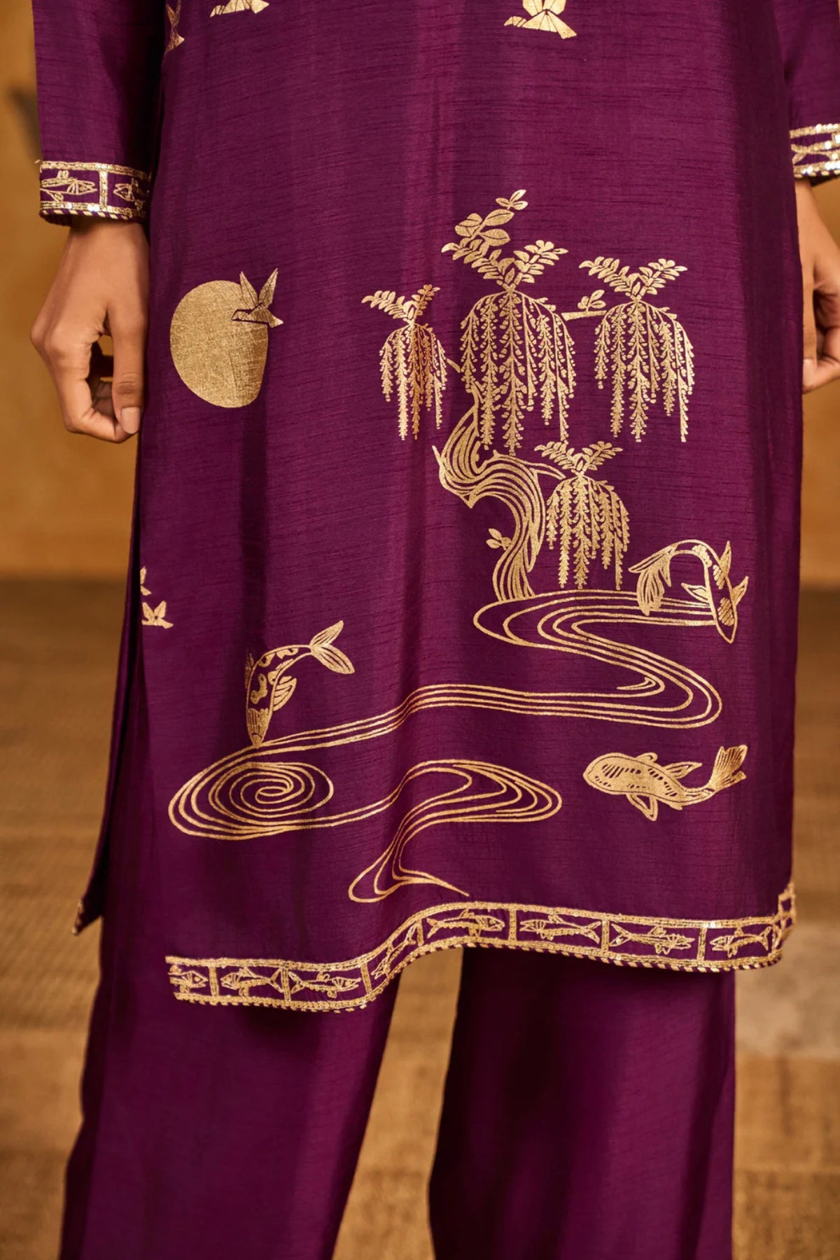 Berry Still Water Bloom Kurta Set