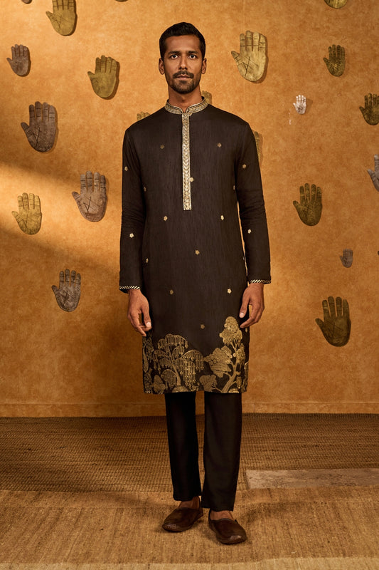 BLACK ZEN KURTA SET