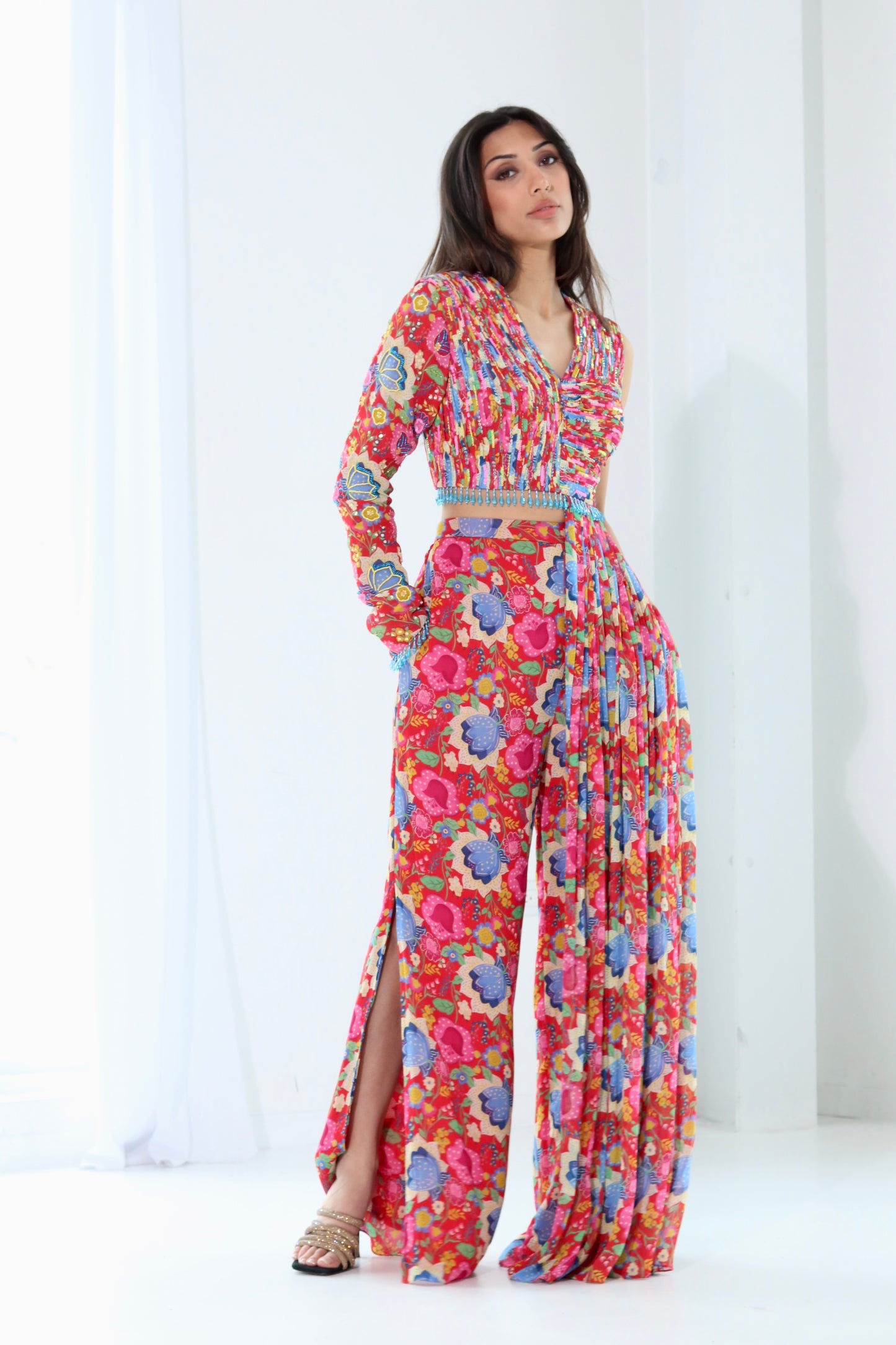 Floral Indowestern Set