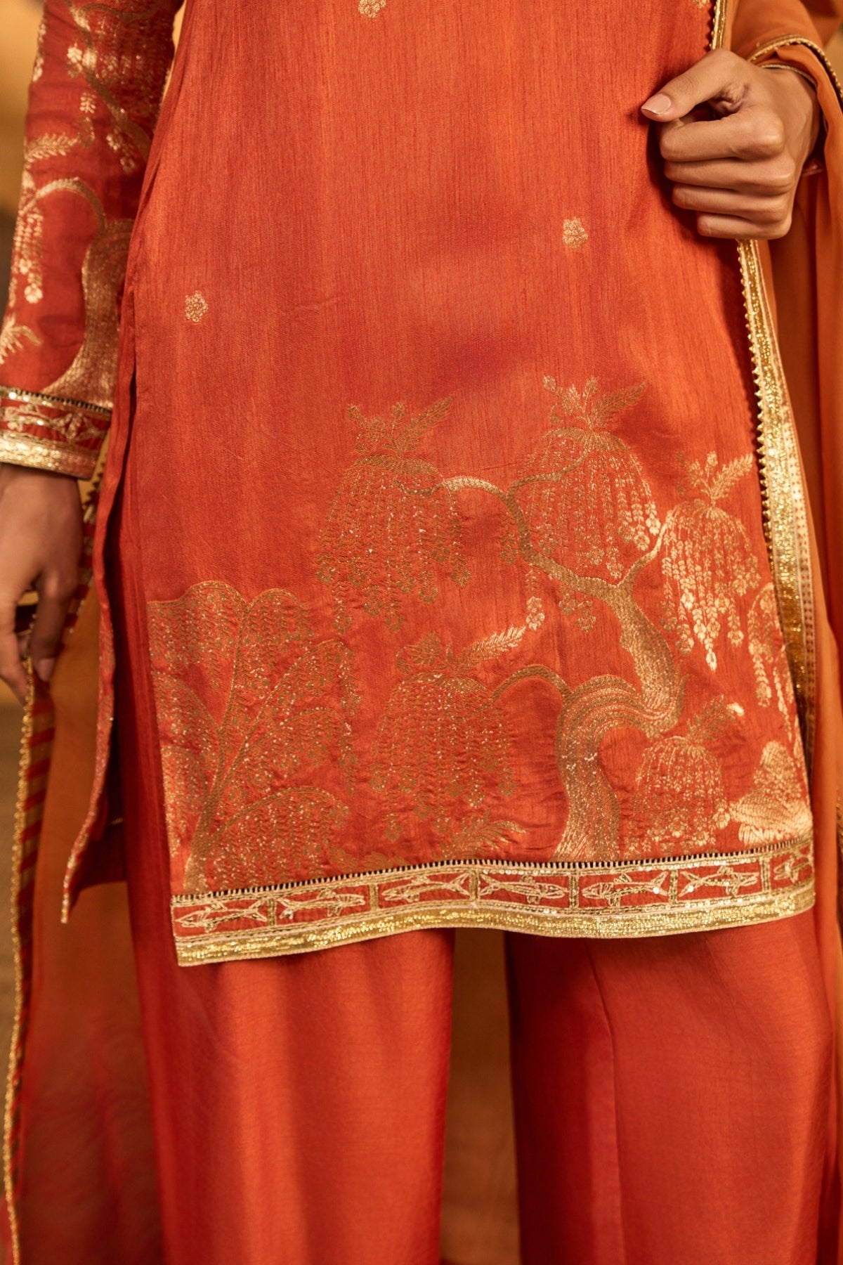 Rust Zen Kurta Set
