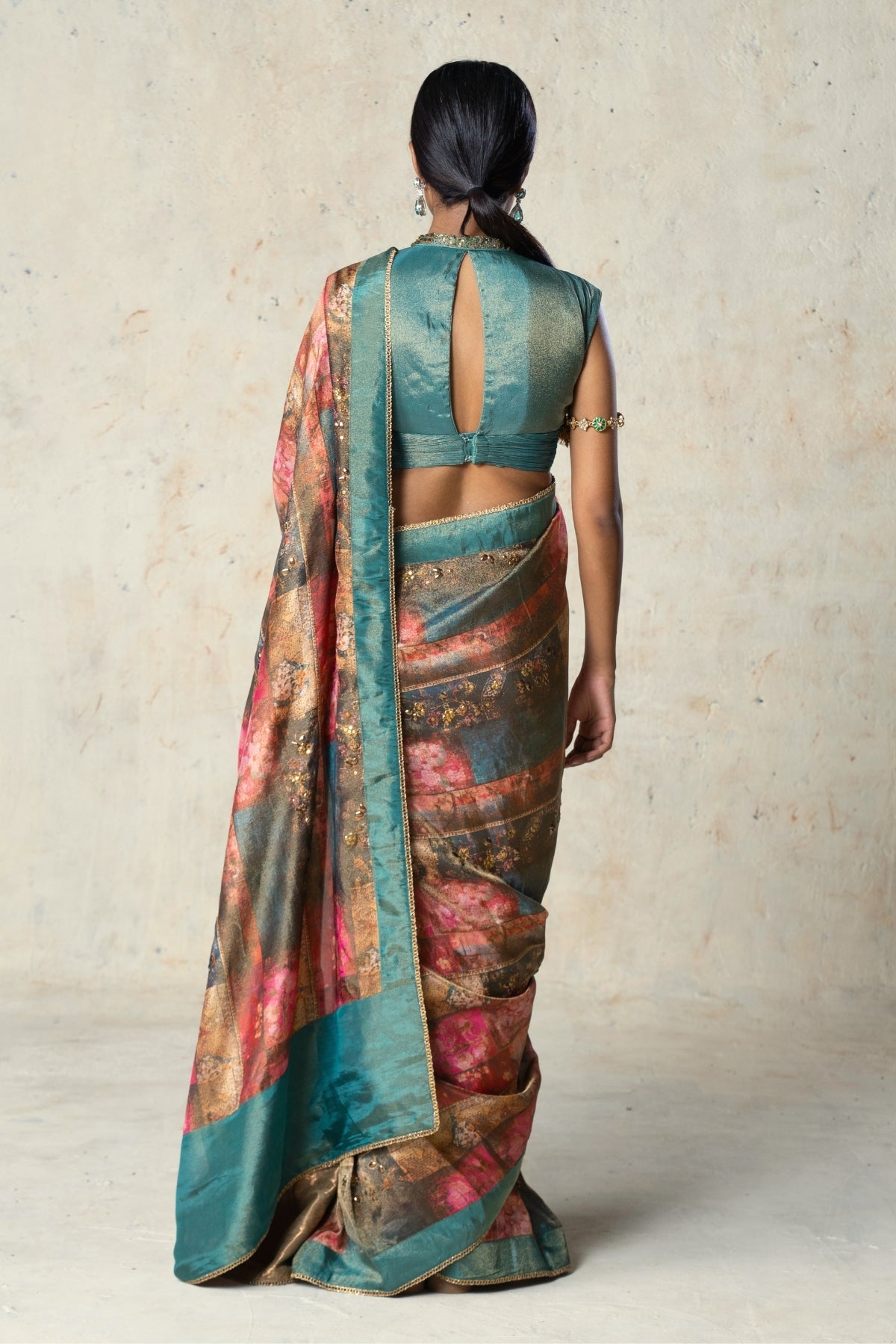 Printed Tissue Yarded Saree