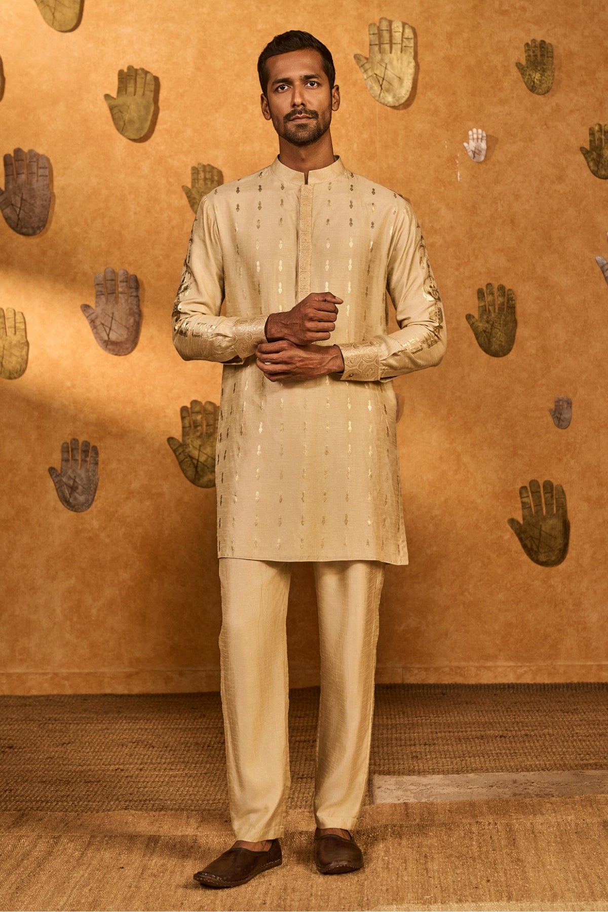 Beige Littile Pots Kurta Set