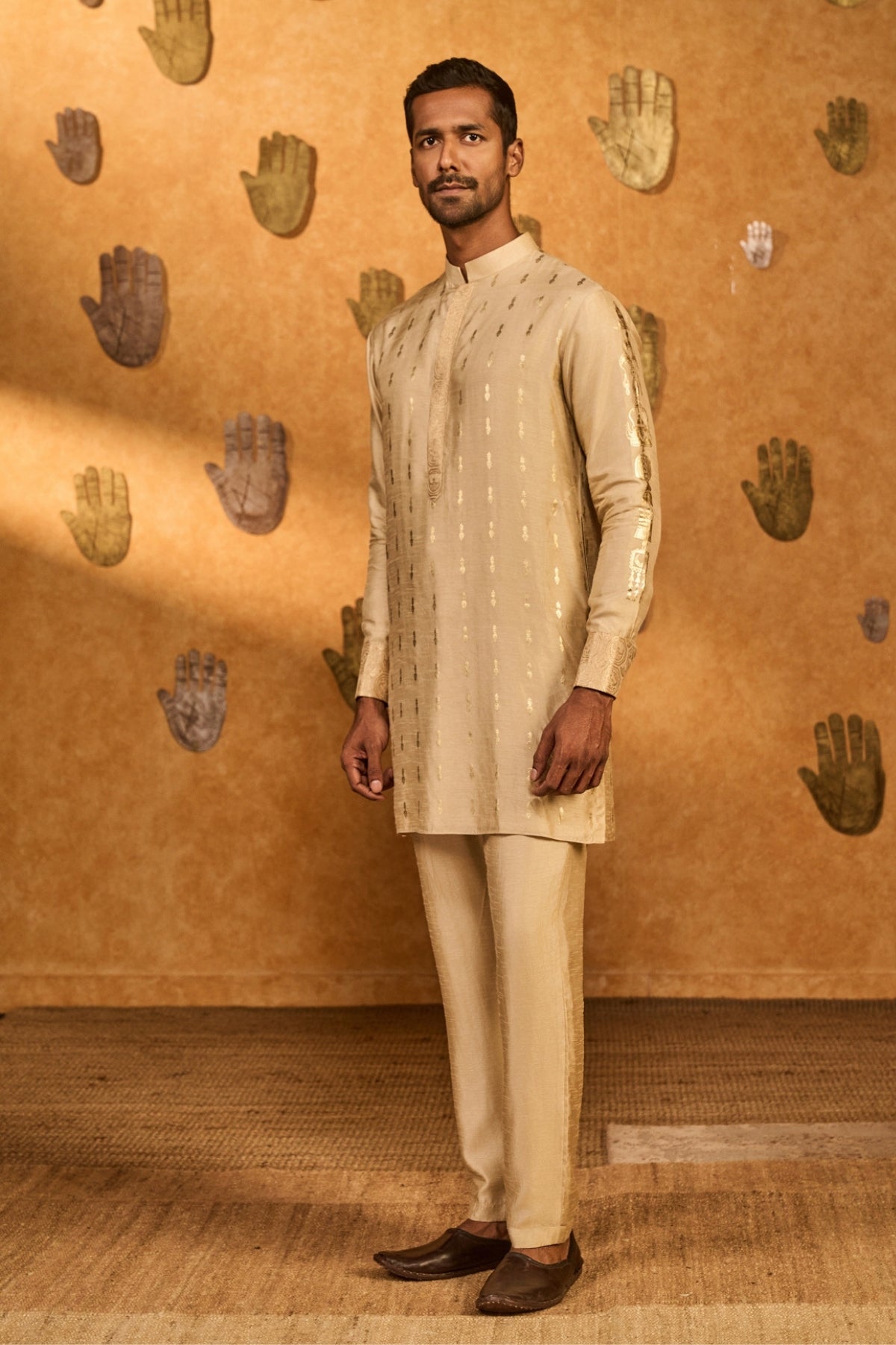 Beige Littile Pots Kurta Set