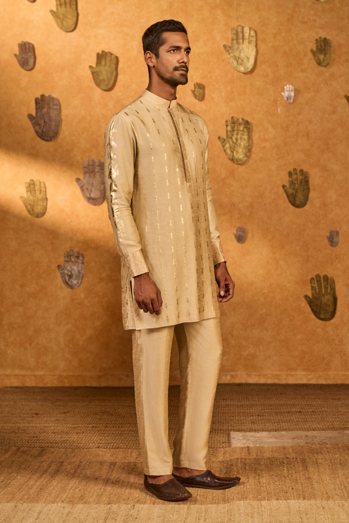 Beige Littile Pots Kurta Set