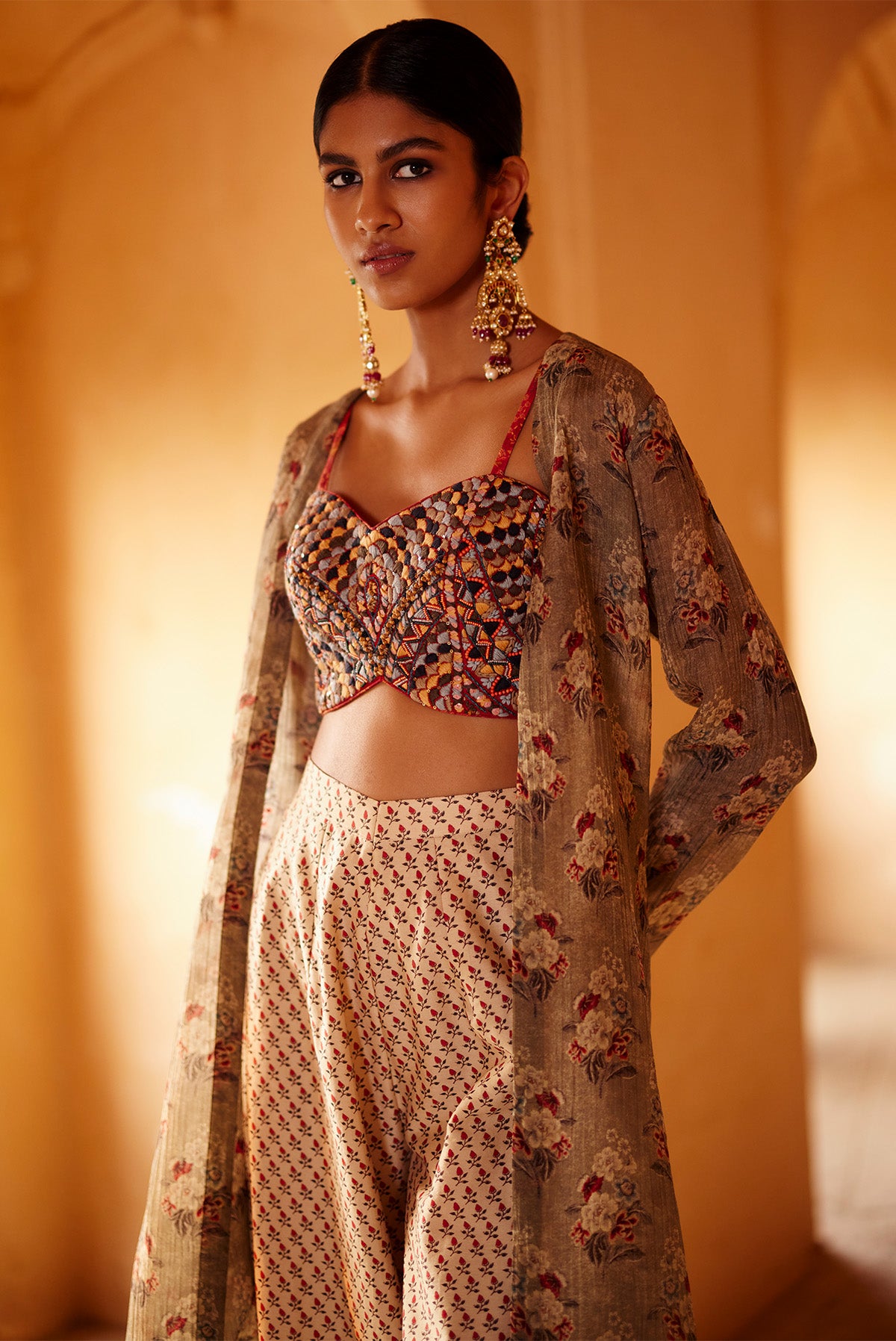 Deva Crop top Cape Set