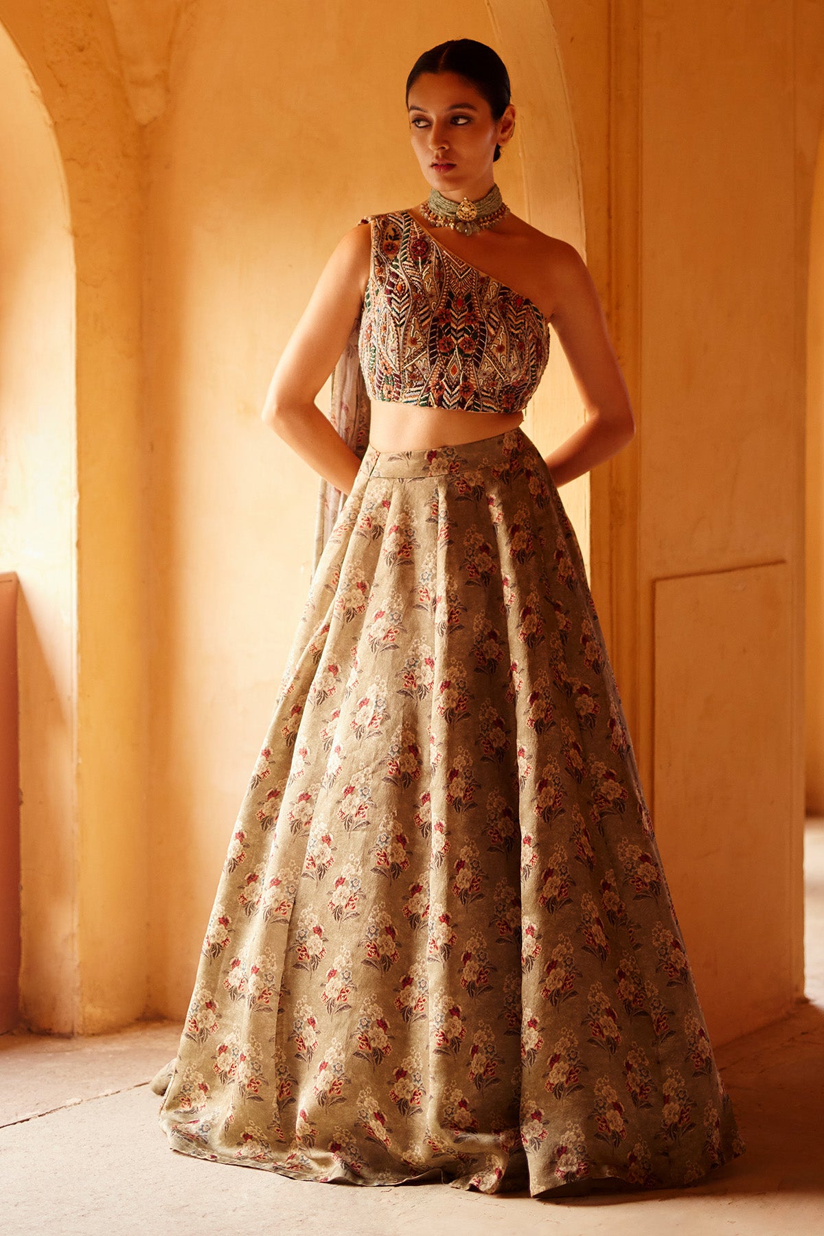 Deva One Shoulder Lehenga Set