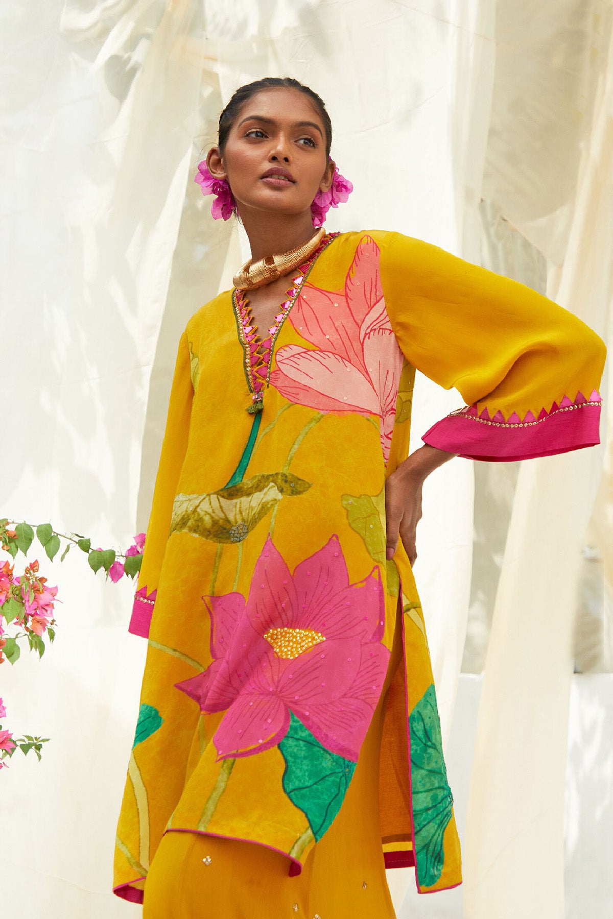 YELLOW SHARARA SET