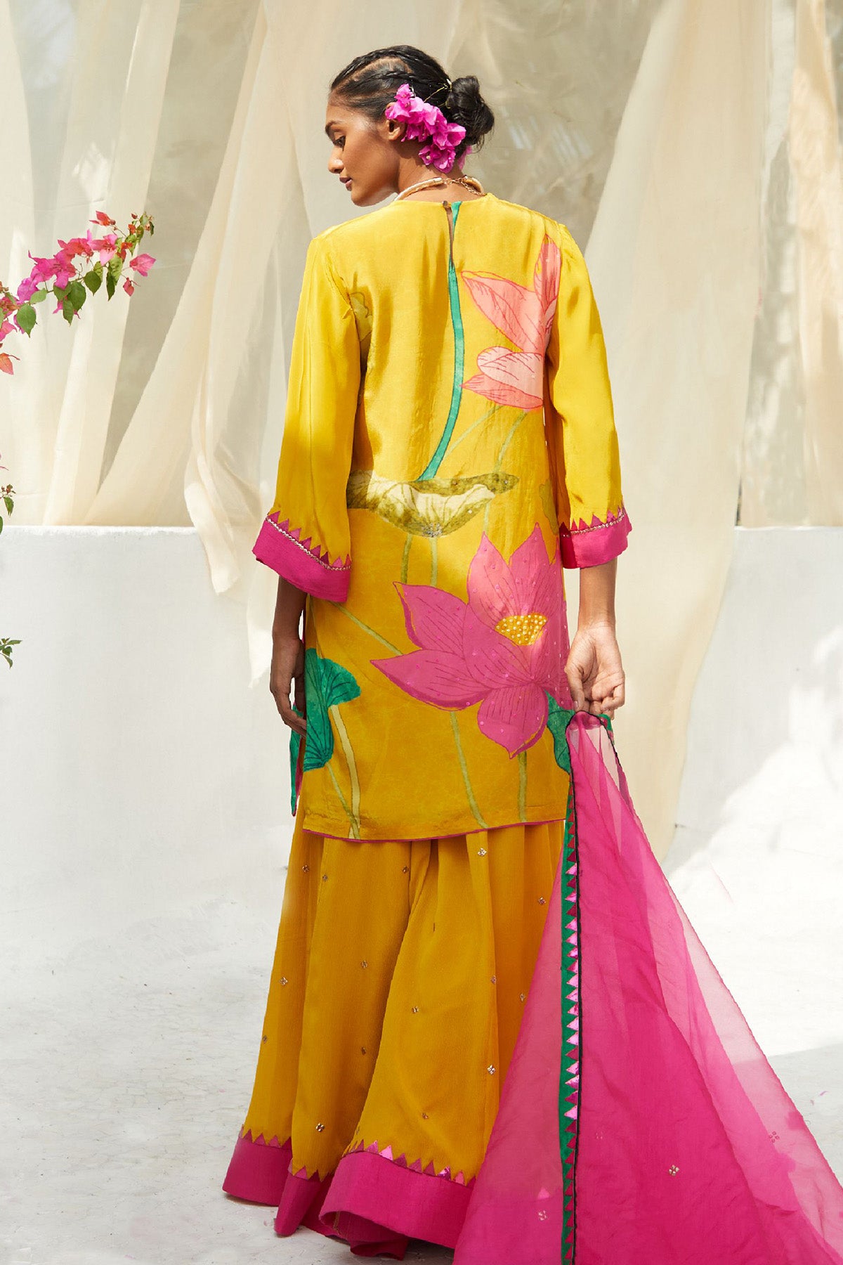 YELLOW SHARARA SET