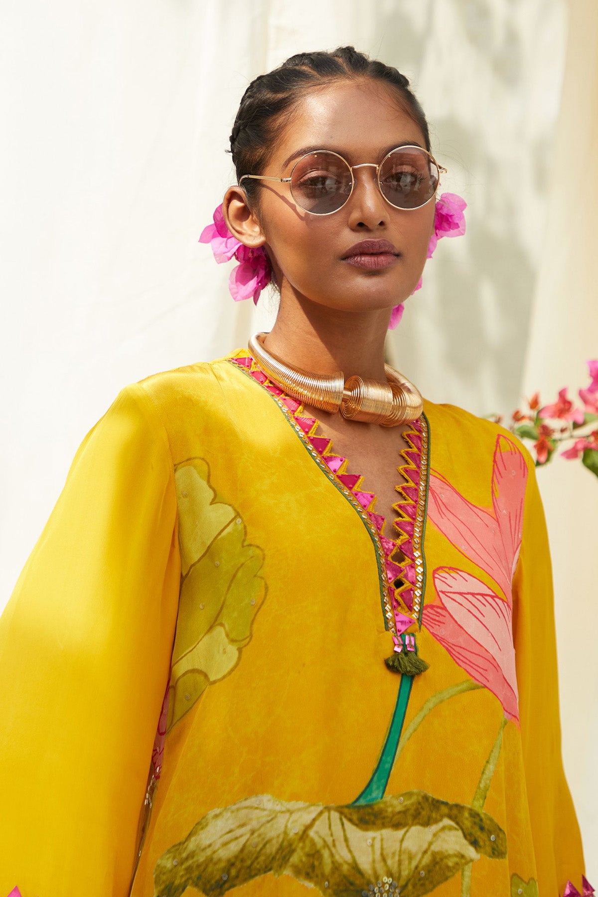 YELLOW SHARARA SET