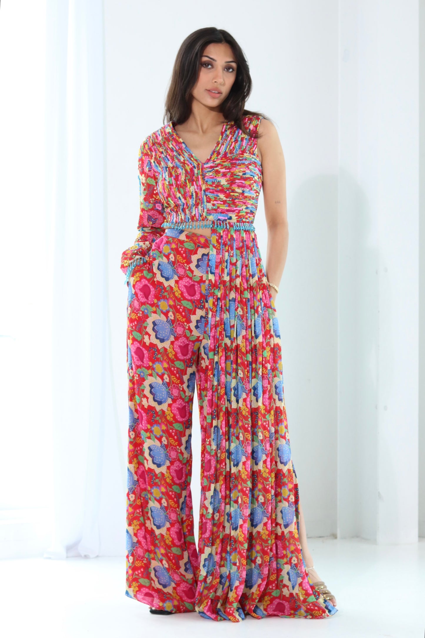 Floral Indowestern Set
