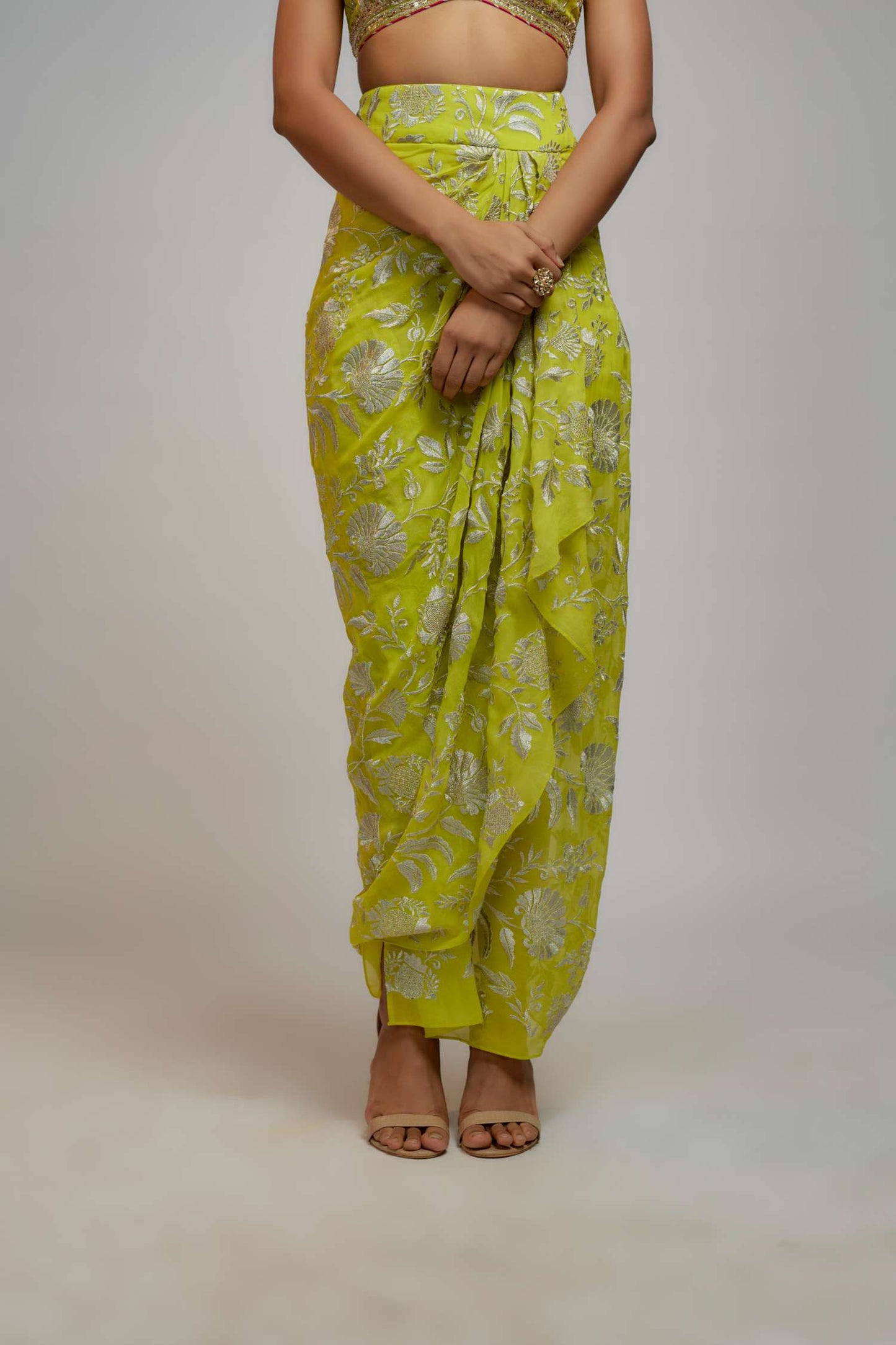 Golconda Alia Wrap skirt set