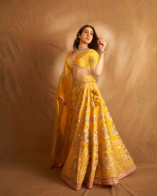 Sara Ali Khan in Golconda Anha Lehenga set