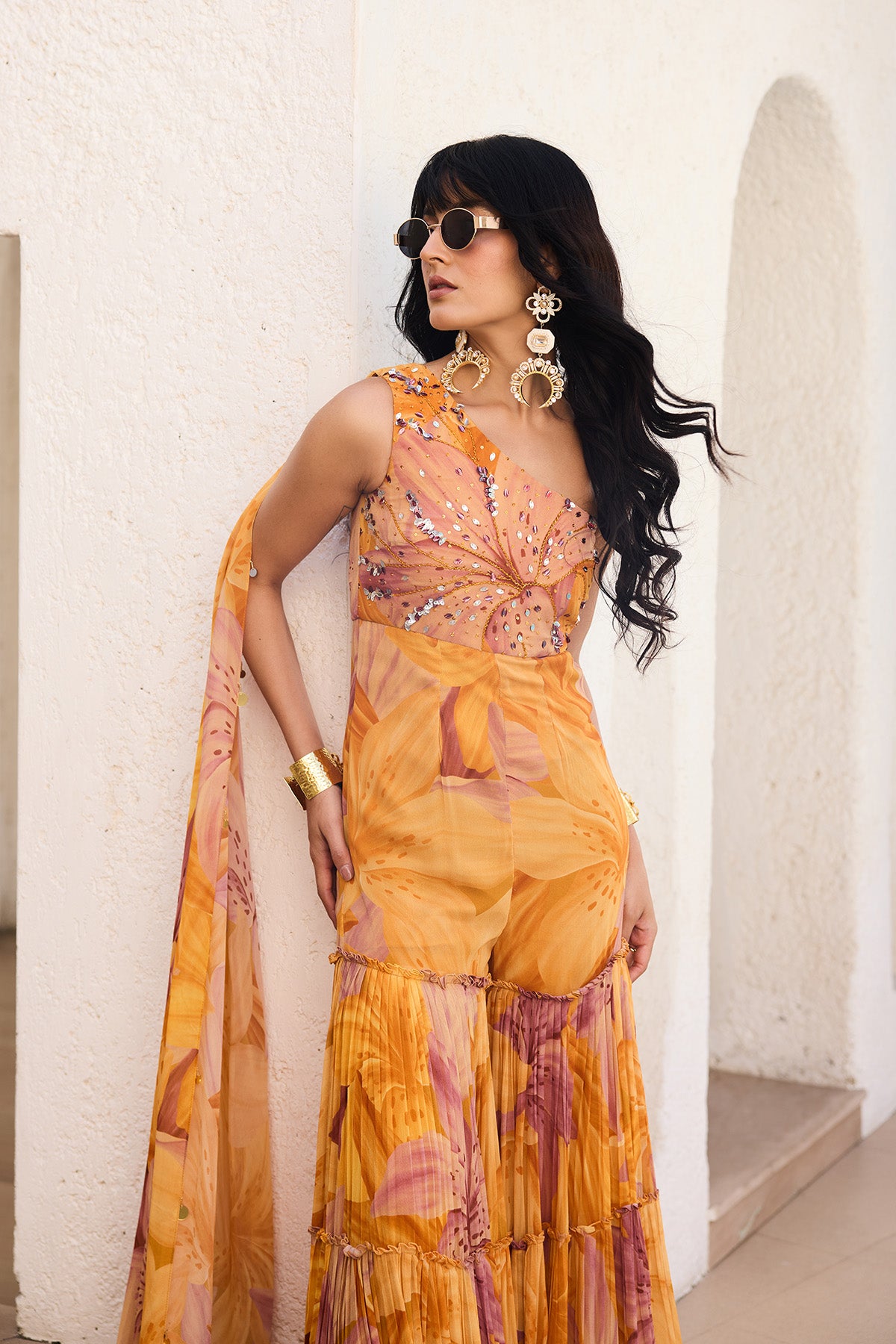 Sunlit Lily Printed Jumpsuit