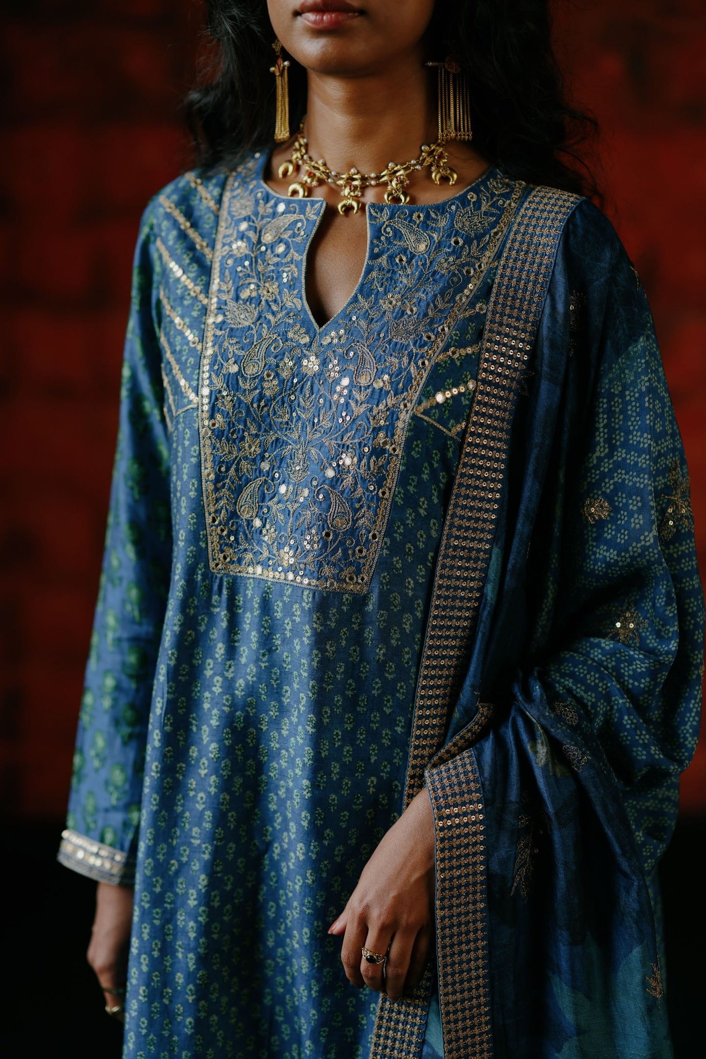 Indigo kurta set