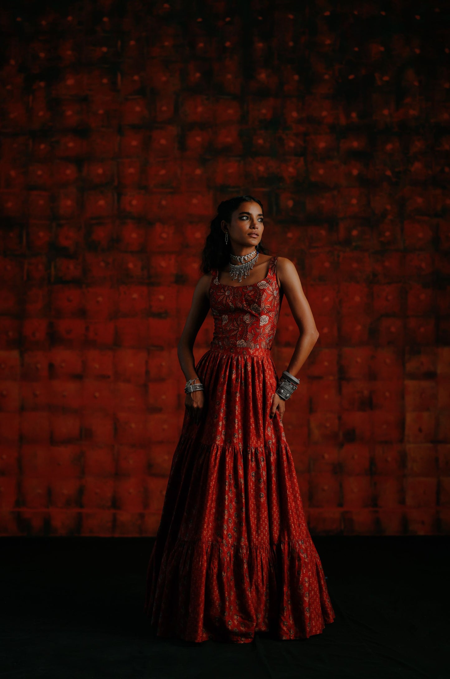 Brick red skirt co-ord