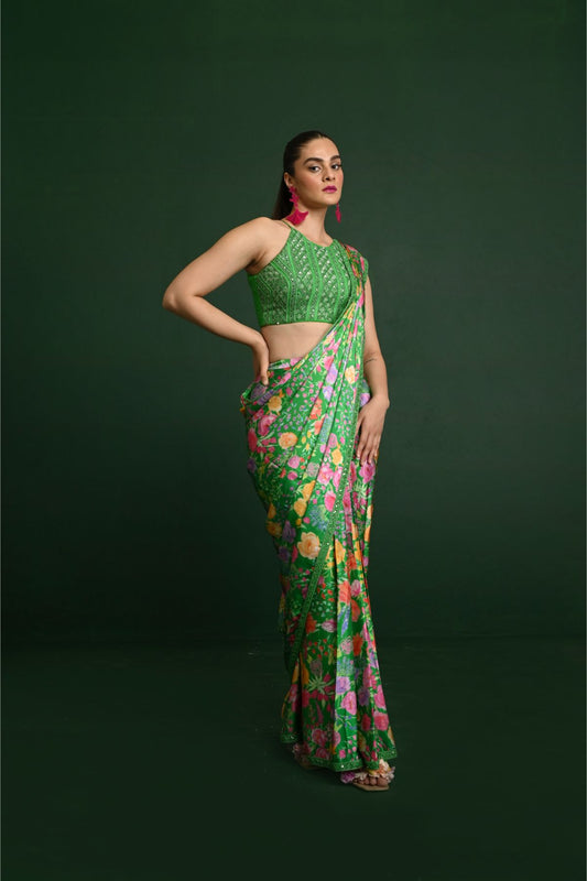 Zahra Satin Saree
