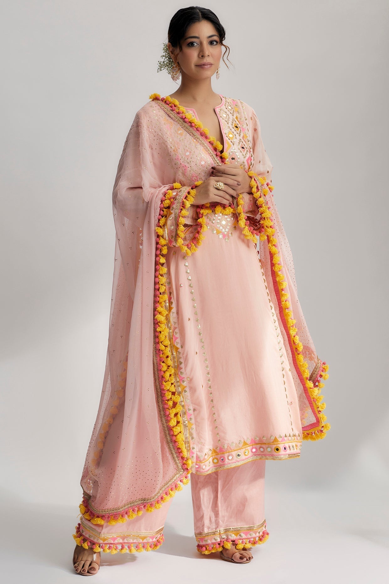 Nishika Long Kurta With Palazzo